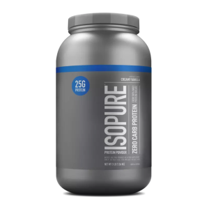 ISOPURE 3LB VAINILLA – ISOPURE 18 Envase de proteína en polvo Isopure de sabor vainilla cremosa, que ofrece 25 gramos de proteína por porción y es libre de carbohidratos. Ideal para quienes buscan complementar su dieta con una fuente de proteína de alta calidad, perfecta para el desarrollo muscular y la recuperación post-entrenamiento. Este producto es apto para dietas bajas en carbohidratos y se presenta en un formato práctico y fácil de usar.
