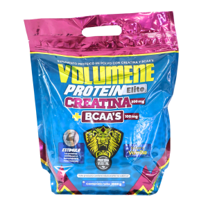 VOLUMENE PROTEIN ELITE 2000 GR VAINILLA – ZAPHIRE 12 Bolsa de suplemento en polvo Volumenete Protein Elite, que contiene creatina y BCAAs. Presentación de 2000 gramos, ideal para aumentar masa muscular y mejorar el rendimiento en entrenamientos. Sabor vainilla, diseñado para atletas y personas activas que buscan potenciar su nutrición deportiva.