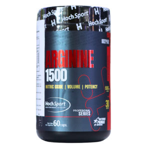 ARGININE 1500 (60 CAPS) – HOCH SPORTS 16 Suplemento de arginina 1500 mg de Hoch Sport, diseñado para mejorar el óxido nítrico, aumentar el volumen y potenciar el rendimiento físico. Presentado en un frasco de 60 cápsulas, ideal para atletas y entusiastas del fitness que buscan optimizar su entrenamiento y recuperación.