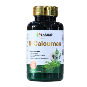 R-CALCUMAC 100 TABLETAS – LABMAC 6 Suplemento R-Calcumac de Labimac en frasco de 60 tabletas de 1500 mg. Especialmente formulado para el manejo de cálculos renales y la retención de líquidos. Contiene ingredientes naturales que apoyan la salud renal y promueven la eliminación de toxinas. Ideal para quienes buscan un enfoque natural para mejorar su bienestar.