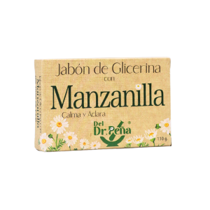 JABON DE GLICERINA CON MANZANILLA 110 GR – DR. PEÑA 12 Jabón de Glicerina con Manzanilla del Dr. Peña, 110 g. Este jabón natural calma y aclara la piel, ideal para todo tipo de cutis. Su fórmula suave y humectante proporciona una limpieza efectiva, dejando la piel fresca y radiante. Perfecto para el cuidado diario, combina los beneficios de la glicerina y las propiedades de la manzanilla. Ideal para quienes buscan productos de higiene personal que respeten la piel.