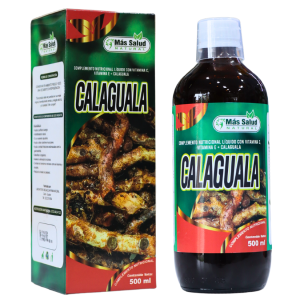 CALAGUALA 500 ML – MÁS SALUD NATURAL 2 Suplemento nutricional Calaguala de 500 ml, presentado en botella y caja. Contiene ingredientes naturales y está enriquecido con vitaminas. Ideal para promover la salud y el bienestar. Producto de la marca Más Salud, enfocado en el cuidado integral del organismo.