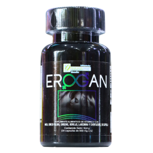 EROGAN 30 CÁPSULAS – NATURALS PLAST 16 Suplemento alimenticio EROGAN, diseñado para mejorar el rendimiento físico y la vitalidad. Contiene ingredientes como ginseng, maca y extracto de guaraná. Presentación en frasco de 30 cápsulas de 550 mg cada una. Ideal para quienes buscan un impulso energético y bienestar.