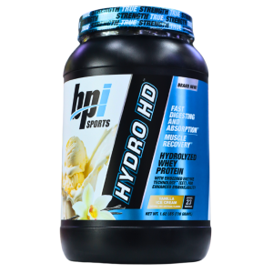 HYDRO HD 1.62 LBS VAINILLA – BPI SPORTS 12 Envase de proteína de suero hidrolizada Hydro HD de BPI Sports. Este producto está diseñado para una digestión rápida y una excelente absorción, ideal para la recuperación muscular. Contiene sabores como vainilla, ofreciendo una opción deliciosa para quienes buscan mejorar su rendimiento deportivo. Cada envase contiene 1.5 libras de proteína de alta calidad, perfecta para complementar una dieta activa.