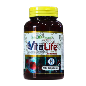 VITALIFE 1000 MG CÉLULAS MADRES 100 CAPSULAS – LIVING NATURAL 4 Frasco de 100 cápsulas de VitaLife, un suplemento natural de 1,000 mg, formulado para apoyar la salud celular y el bienestar general. Ideal para quienes buscan mejorar su energía y vitalidad. Este producto está diseñado para complementar una dieta equilibrada y un estilo de vida saludable.