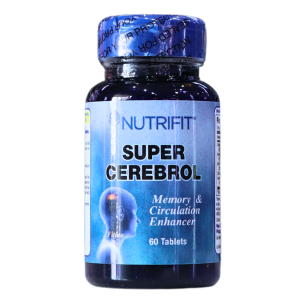 SUPER CEREBROL 60 TABLETAS – NUTRIFIT 14 Suplemento nutricional Nutrifit Super Cerebrol, diseñado para mejorar la memoria y la circulación. Presentado en un frasco de 60 tabletas, este producto está formulado con ingredientes que favorecen la función cognitiva y el bienestar cerebral. Ideal para quienes buscan potenciar su concentración y rendimiento mental.