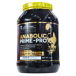 ANABOLIC PRIME PRO 2KG VAINILLA – KEVIN LEVRONE 20 Envase de Anabolic Prime-Pro, un suplemento de proteína de suero hidrolizada de alta calidad. Cada porción contiene 22.5 g de proteína y 5.5 g de BCAA, diseñado para optimizar la absorción y apoyar el crecimiento muscular. Ideal para deportistas y personas activas que buscan mejorar su rendimiento y recuperación. Presentado en un tarro de 2.4 kg, es una opción conveniente para quienes buscan una fuente efectiva de proteínas.