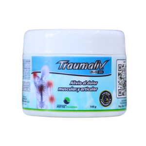 Gel Traumaliv Plus de 100 g, diseñado para el alivio del dolor muscular y articular. Ideal para tratar lesiones, molestias y tensiones, proporcionando una sensación de frescura y bienestar. Formulación efectiva que combina ingredientes naturales para un rápido efecto analgésico. Perfecto para deportistas y personas activas.