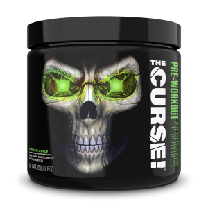THE CURSE! PRE-WORKOUT – JNX SPORTS 18 Suplemento pre-entrenamiento The Curse! en sabor manzana verde, presentado en un envase negro con diseño de calavera. Ideal para mejorar el rendimiento físico y aumentar la energía durante los entrenamientos. Contiene ingredientes que potencian la concentración y la resistencia, perfecto para atletas y entusiastas del fitness que buscan maximizar su entrenamiento.