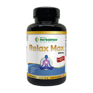 RELAX MAX 100 SOFTGELS – HERBAL MAX 8 Suplemento Relax Max de Herbalmax, 1370 mg, en frasco de 60 cápsulas. Este producto está diseñado para promover la relajación y el bienestar mental. Ideal para quienes buscan reducir el estrés y mejorar la calidad del sueño. Formulado con ingredientes naturales que apoyan la calma y el equilibrio emocional. Perfecto para integrar en una rutina de salud y bienestar.